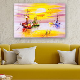Wallity Cuadro decorativo de cristal templado Multicolor 50 x 70 cm